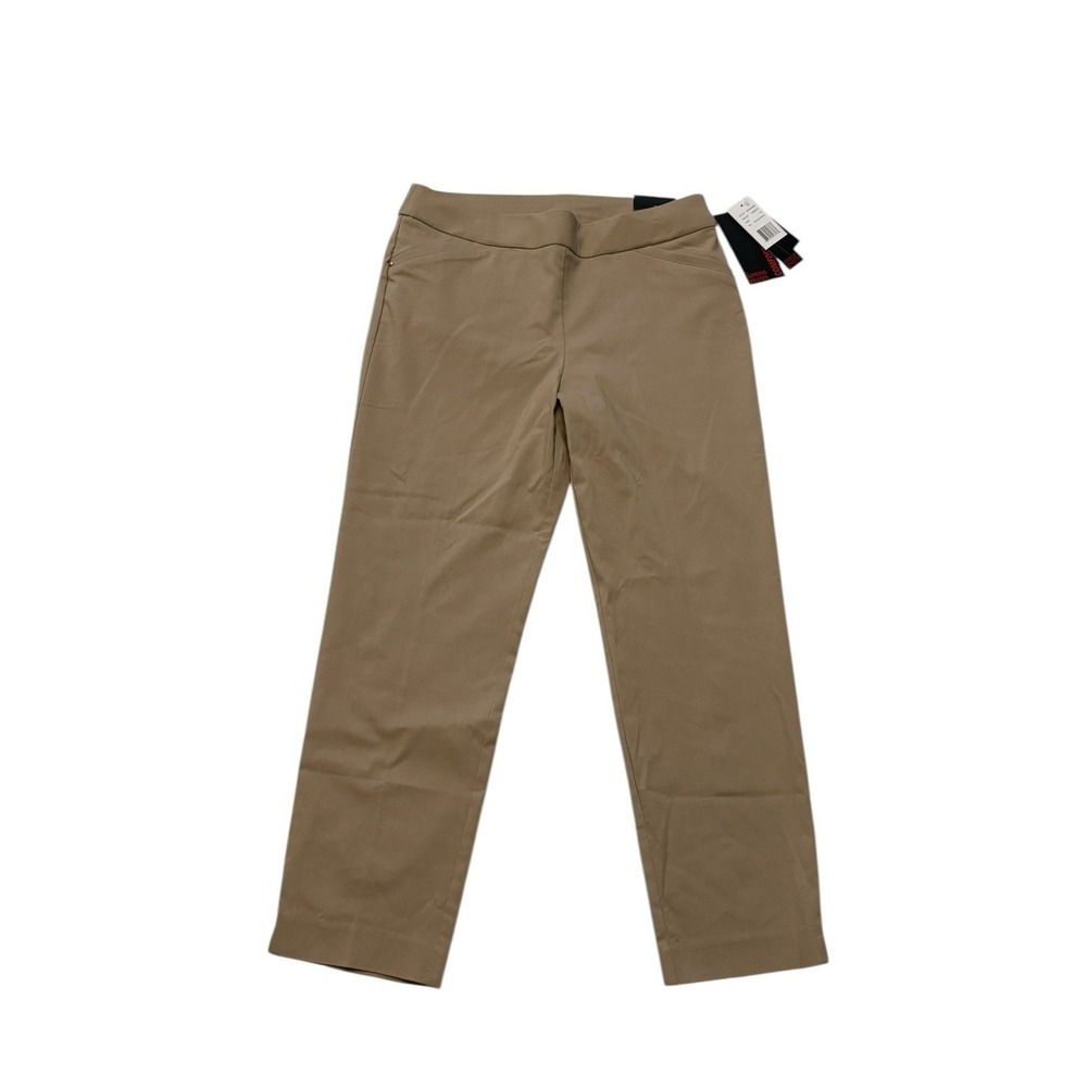 Briggs New York Comfort Slimming Solution Ankle Pants Tan Size 10 NWT